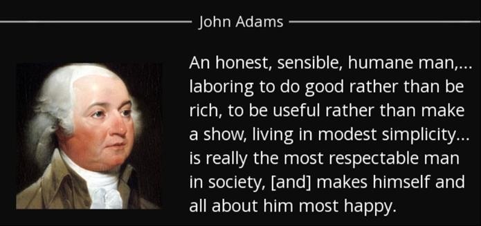 John Adams portrait with quote